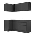 Armário De Cozinha Compacta De Canto Com Rodapé Veneza Multim