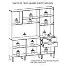Armário De Cozinha Compacta Ferrara Nogueira/white/cp Telado