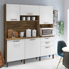 Armário De Cozinha Compacta Ferrara Savana/white 6 Portas 2 G