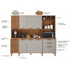 Armário de Cozinha Compacta Fidelitá Provença 219cm 9 Portas