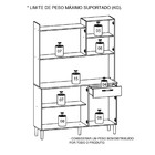 Armário De Cozinha Compacta Gênova Nogueira/off White/cp Ripa