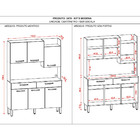 Armário De Cozinha Compacta Modena Nogueira/off White/cp Ripa