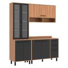 Armário De Cozinha Compacta Modulada 3 Peças Com Balcão Havan