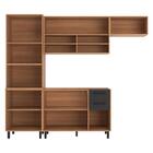 Armário De Cozinha Compacta Modulada 4 Peças Com Gabinete Pia