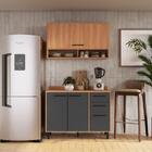 Armário De Cozinha Compacta Modulada Com Balcão Havana Multim