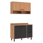 Armário De Cozinha Compacta Modulada Com Balcão Havana Multim