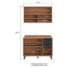 Armário De Cozinha Compacta Modulada Com Balcão Havana Multim