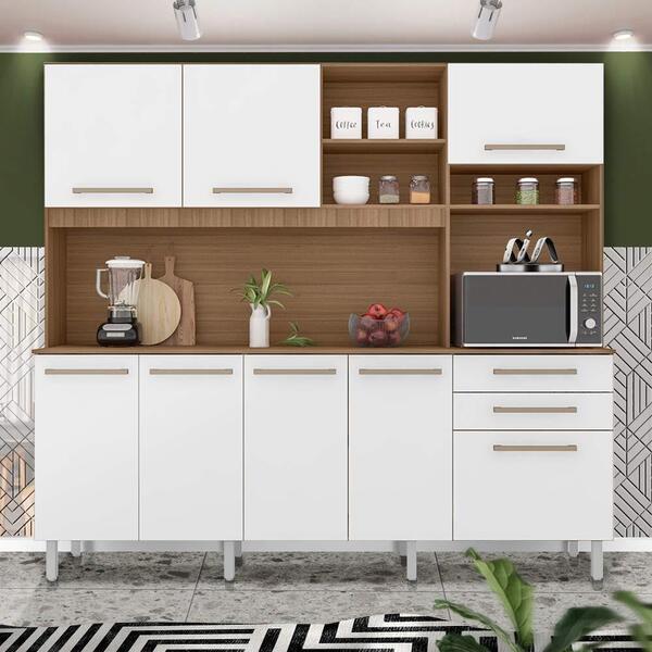 Armário De Cozinha Compacta Montana Branco Saquarema Madine