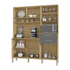 Armário De Cozinha Compacta Montesa Freijó Gris 6 Portas 2 Ga