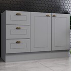 Armário De Cozinha Compacta Para Pia 120 Cm Americana 2 Porta