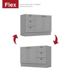 Armário De Cozinha Compacta Para Pia 120 Cm Americana 2 Porta