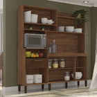 Armário De Cozinha Compacta Sauron Nogueira/off White/cp Ripa