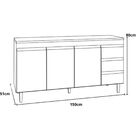 Armário De Cozinha Compacta Sem Tampo 150 Cm Andréia Avelã