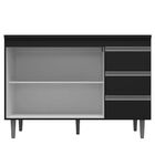 Armário De Cozinha Compacta Sem Tampo 180 Cm Andréia Preto