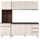 Armário De Cozinha Compacta Sem Tampo 210 Cm Andréia Avelã