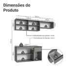 Armário De Cozinha Compacta Suspenso 200cm Cinza Nice Madesa