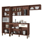 Armário De Cozinha Compacta Versalhes Nogueira/off White 12 P