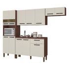 Armário De Cozinha Compacta Versalhes Nogueira/off White 12 P