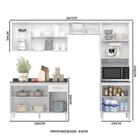 Armário De Cozinha Compacto Portas Vidro Reflecta Branco Majo