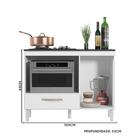 Armário De Cozinha Compacto Portas Vidro Reflecta Branco Majo