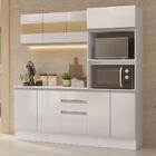 Armário De Cozinha Completa 100% Mdf 190cm Smart Branco Brilh