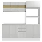 Armário De Cozinha Completa 100% Mdf 190cm Smart Branco Brilh