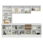 Armário De Cozinha Completa 100% Mdf 240 Cm Branco/rustic/cre