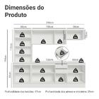 Armário De Cozinha Completa 100% Mdf 240 Cm Branco Smart Made