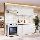 Armário De Cozinha Completa 100% Mdf 240cm Branco Celeste Kap