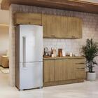 Armário De Cozinha Completa 100% Mdf 240cm Nogueira Celeste K