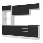 Armário De Cozinha Completa 100% Mdf 250cm Branco/preto Acord
