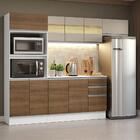 Armário De Cozinha Completa 100% Mdf 250cm Branco/rustic/crem