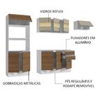 Armário De Cozinha Completa 100% Mdf 250cm Branco/rustic/crem