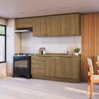 Armário De Cozinha Completa 100% Mdf 260cm Nogueira Celeste K