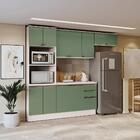 Armário De Cozinha Completa 100% Mdf 270cm Branco/verde Celes