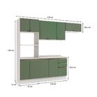 Armário De Cozinha Completa 100% Mdf 270cm Branco/verde Celes