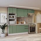 Armário De Cozinha Completa 100% Mdf 270cm Branco/verde Celes