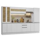 Armário De Cozinha Completa 100% Mdf 290 Cm Branco Smart Made