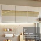 Armário De Cozinha Completa 100% Mdf 310 Cm Branco/rustic/cre