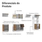 Armário De Cozinha Completa 100% Mdf 310 Cm Branco/rustic/cre