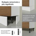 Armário De Cozinha Completa 100% Mdf 310 Cm Branco/rustic/cre