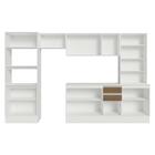Armário De Cozinha Completa 100% Mdf 310 Cm Branco/rustic/cre