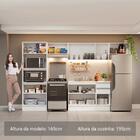 Armário De Cozinha Completa 100% Mdf 310 Cm Branco Smart 01