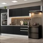 Armário De Cozinha Completa 100% Mdf 330cm Branco/preto Acord