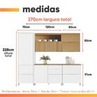 Armário De Cozinha Completa 100% Mdf 7 Portas 6 Gavetas Maria
