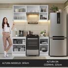 Armário De Cozinha Completa 160cm Branco Glamy Madesa 07