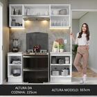 Armário De Cozinha Completa 180cm Branco/preto Glamy Madesa 12