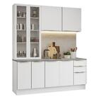 Armário De Cozinha Completa 190cm Branco Veludo Lux Madesa 02