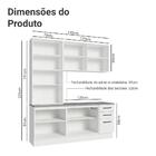 Armário De Cozinha Completa 190cm Com Cristaleira Branco Agat