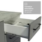 Armário De Cozinha Completa 190cm Com Cristaleira Branco/cinz